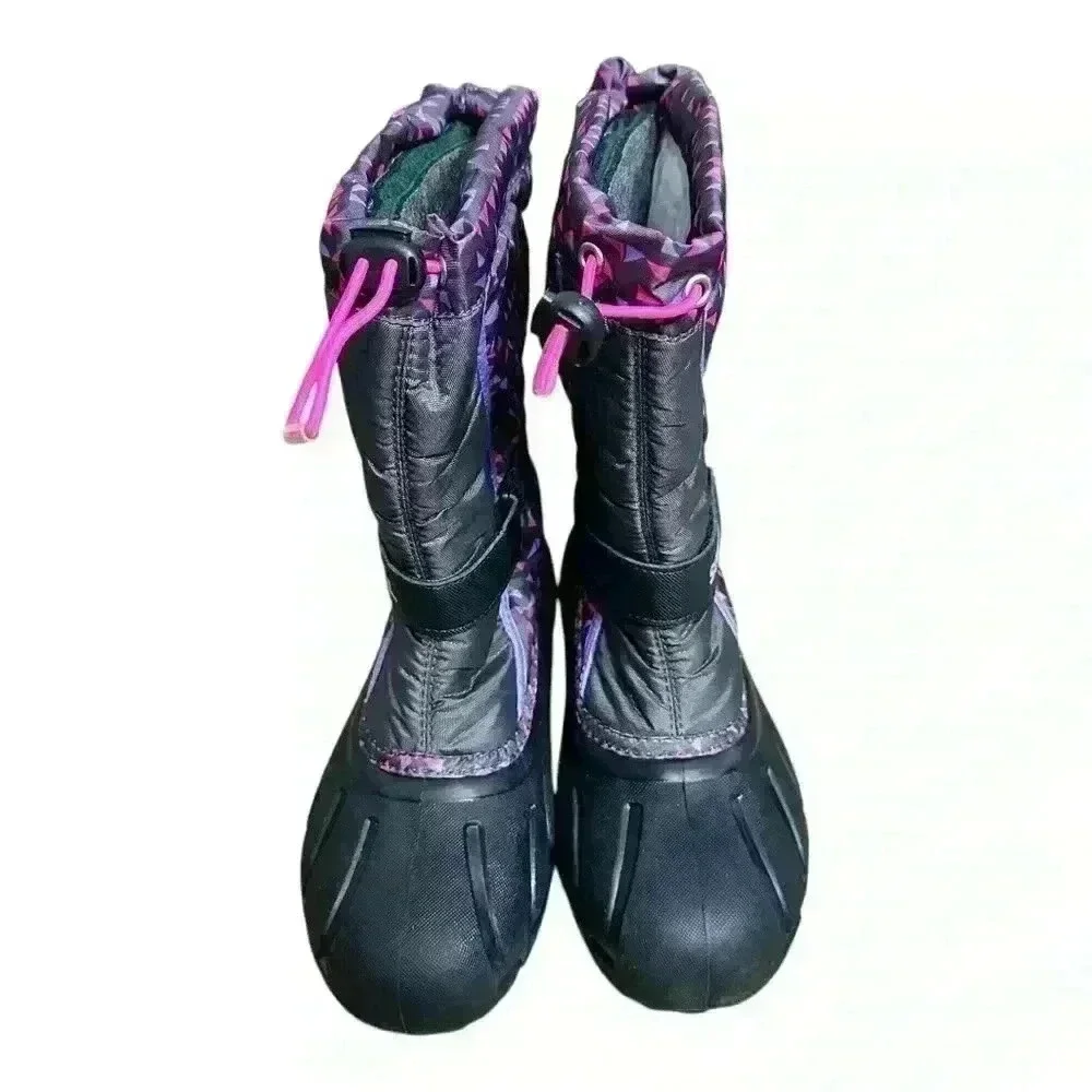 Sorel Women Snow Boots Flurry‎ Print Pink/Purple Liner Size 6